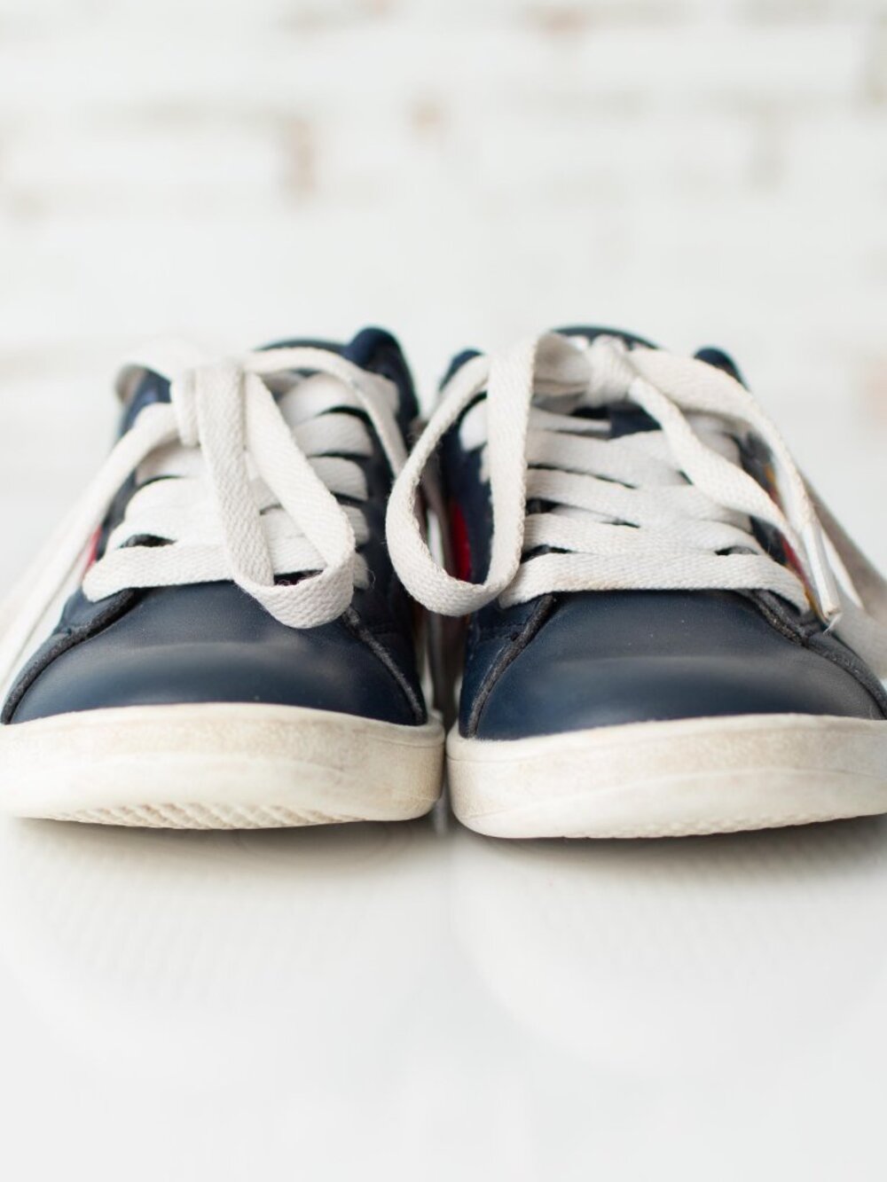 Polo Ralph Lauren Toddler Sneakers Size 10.5 Navy Red Yellow Kids Shoes - Picture 5 of 8